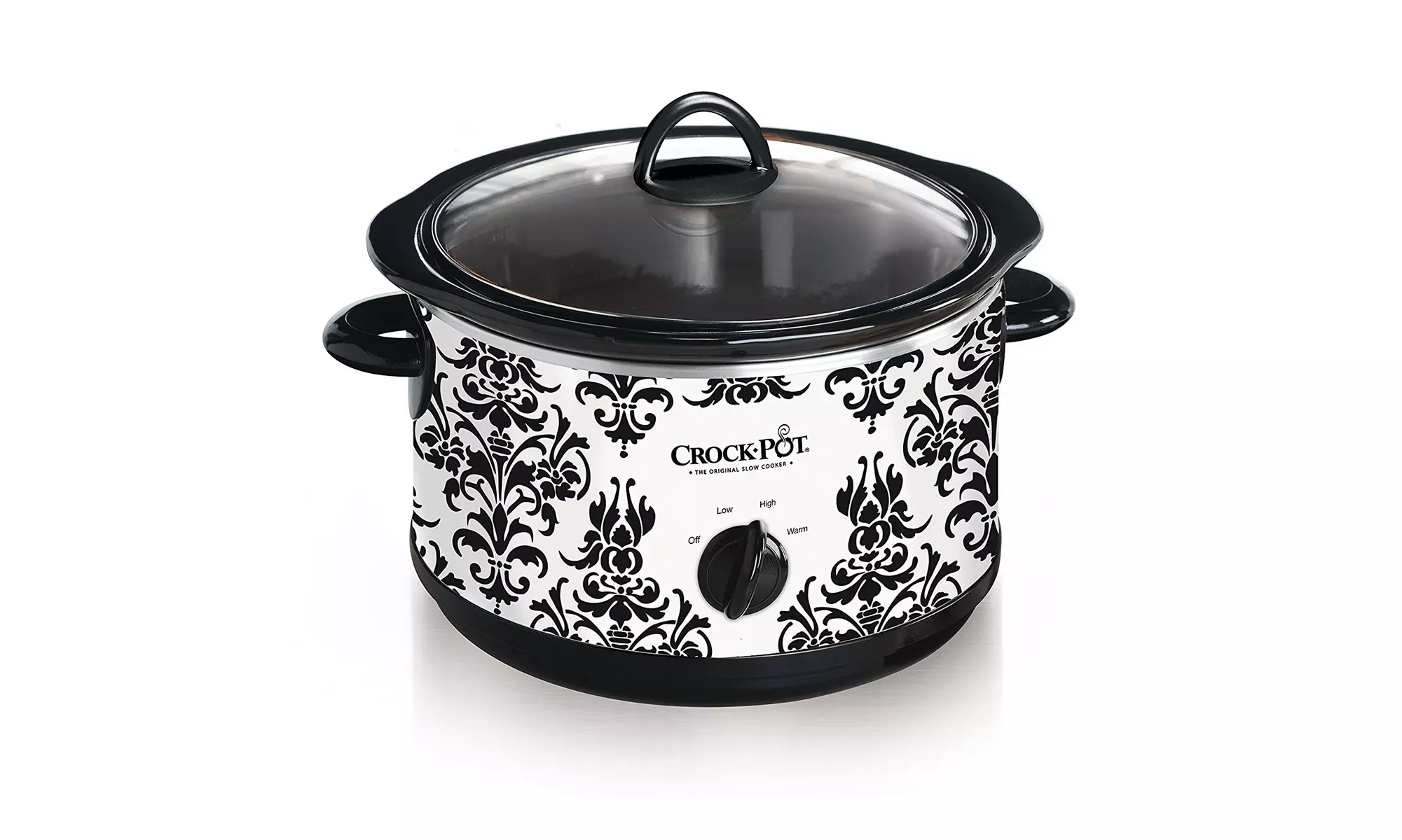 Crock-Pot 4.5-Quart Manual Slow Cooker, Damask Pattern - Primary Image