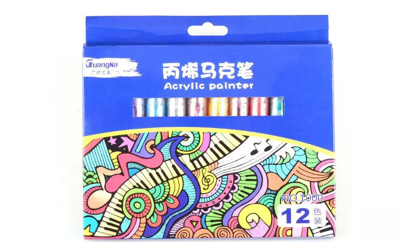 Acrylic Paint Marker Pens Set Pebble, Rock & Stone painting, Scrapbooking,Fabric