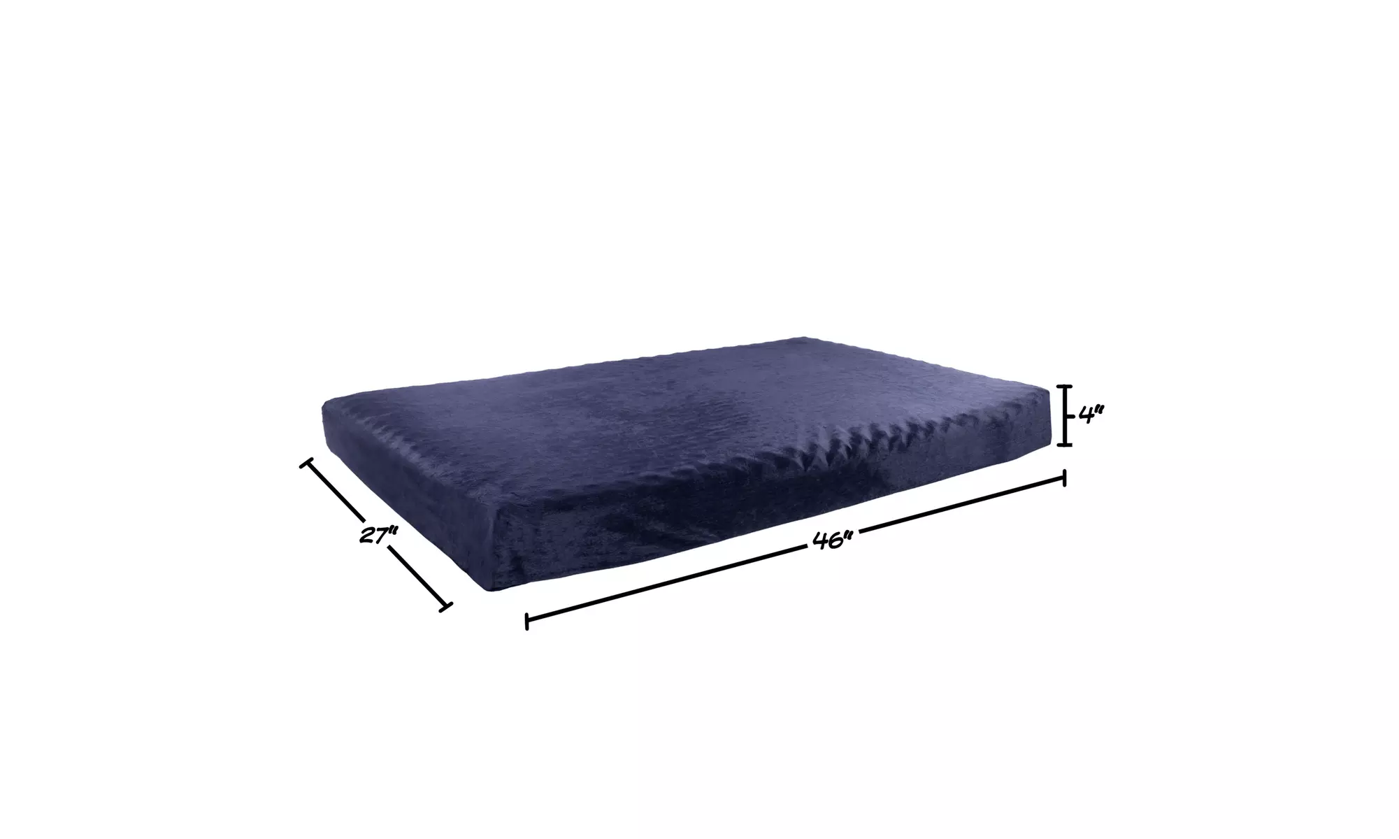 Memory Foam Dog Bed Blue 46 x 27 Orthopedic Dog Bed with Machine Washable Cover