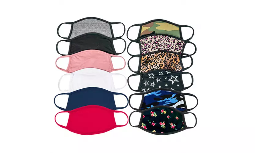 Fabric Masks- 6 pack or 5 Pack with 120 ML Hand sanitizer - Second Medium