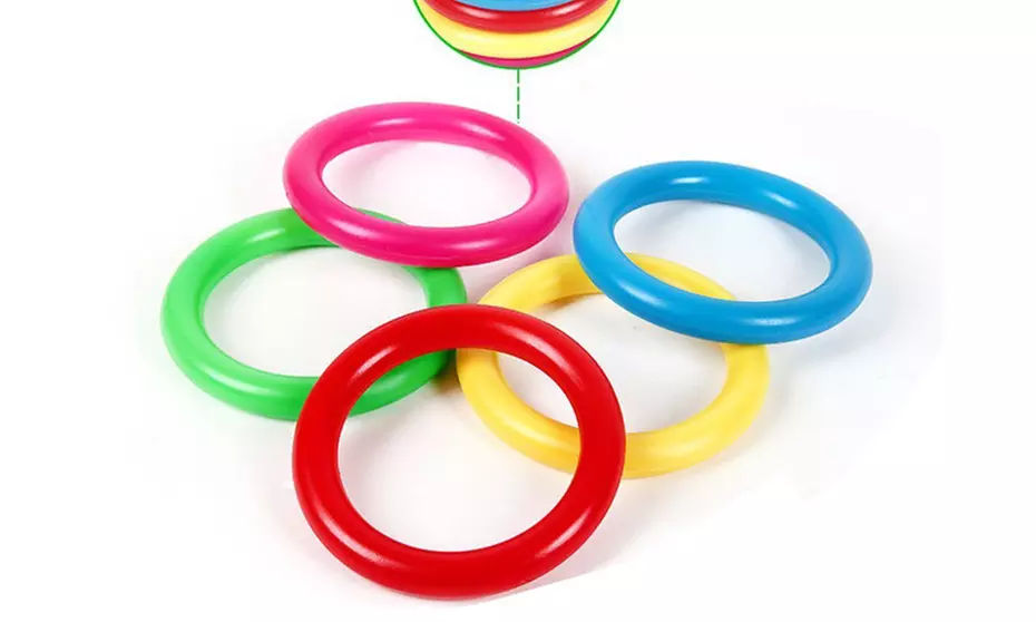 Hoop Ring Toss Plastic Ring Toss Quoits Garden Game Pool Toy Outdoor Fun Set NEW - Second Medium
