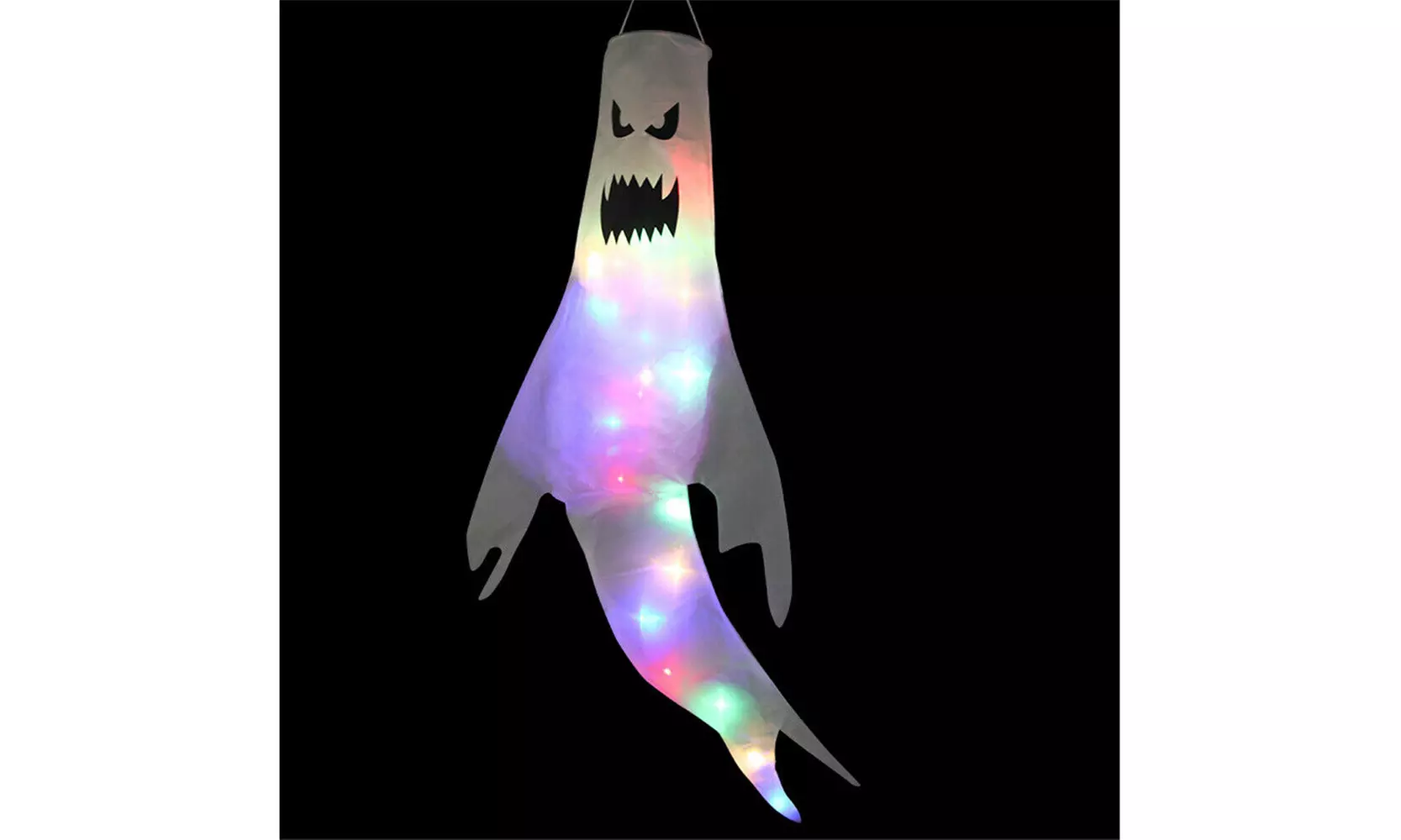 Halloween Hanging Ghost Windsock Outdoor Holiday Party Decoration w/ Led Lights