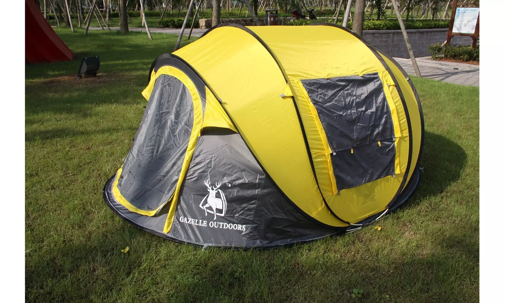 Gazelle Outdoors Large Camping Instant Pop Up Tent Double doors - Second Medium