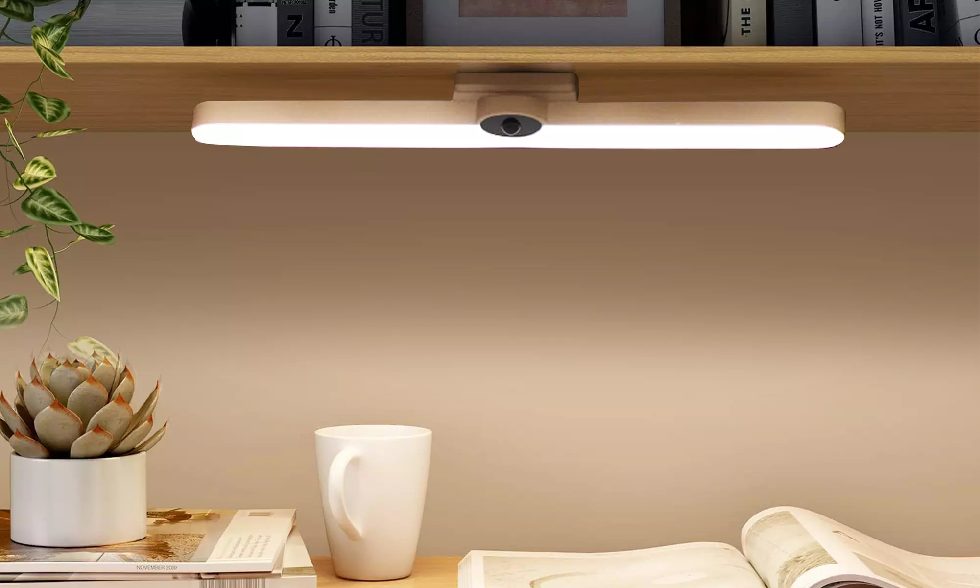 Sensing LED Lights Rechargeable Cabinet Lights Bar for Kitchen Wardrobe Study - Primary Image