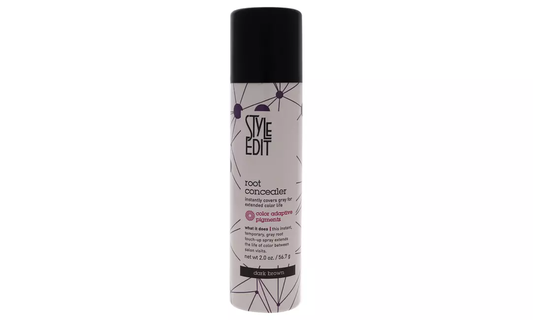 Style Edit Root Concealer Touch Up Spray - Dark Brown For Unisex 2 oz Hair Color - Second Medium