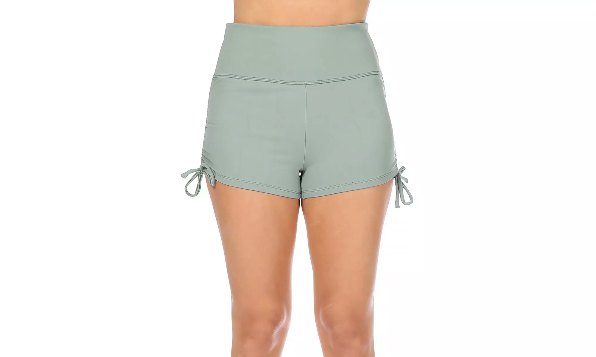 Women's Solid Detail Athletic Running Shorts