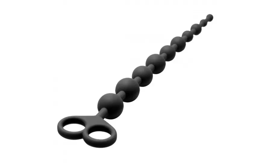 10 Bead Silicone Anal Beads - Second Medium