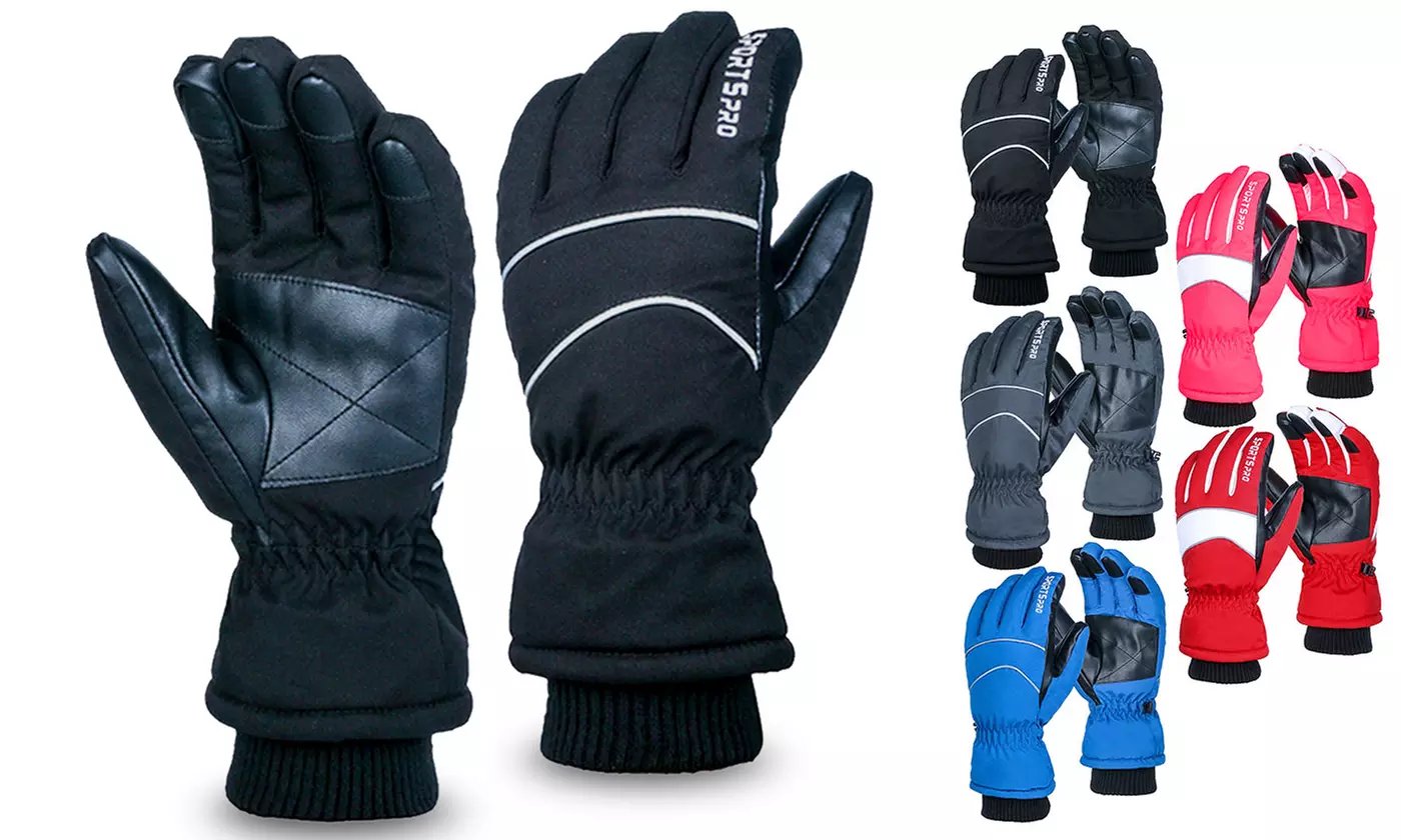 Waterproof Winter Ski Gloves Touch Screen Snow Snowboard Warm Mittens - Primary Image