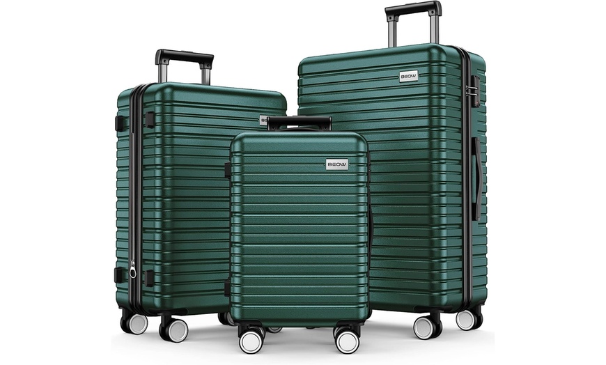 Up To 11% Off on BEOW Luggage Sets 3 Piece Har... | Groupon Goods