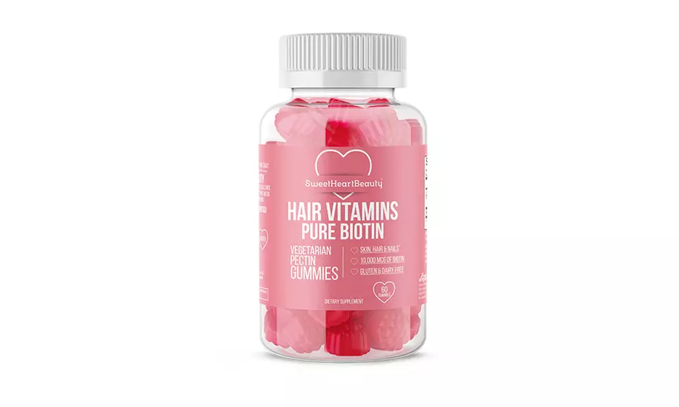 Premium Grade Biotin Hair Gummy Vitamins (1- 2- or 3- Pack)