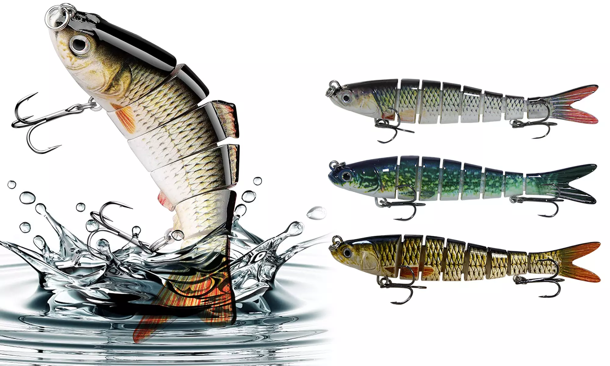 Lifelike Fishing Lures Hard Bait Segmented Multi-Jointed Swimbaits Swimming Lure - Primary Image