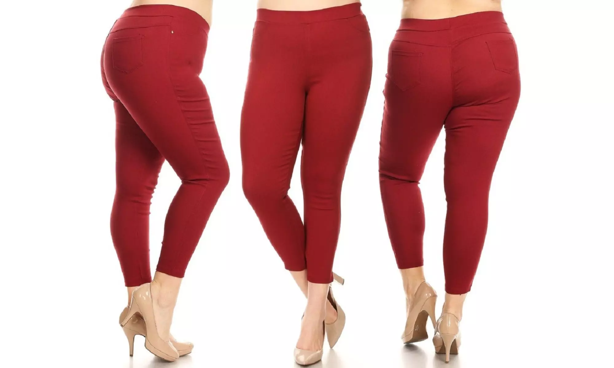 Women's High Waist Pull-On Stretch Skinny Plus Size Jeggings