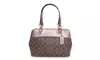 Coach Women's Signature Metallic Trim Mini Brooke Carryall Handbag