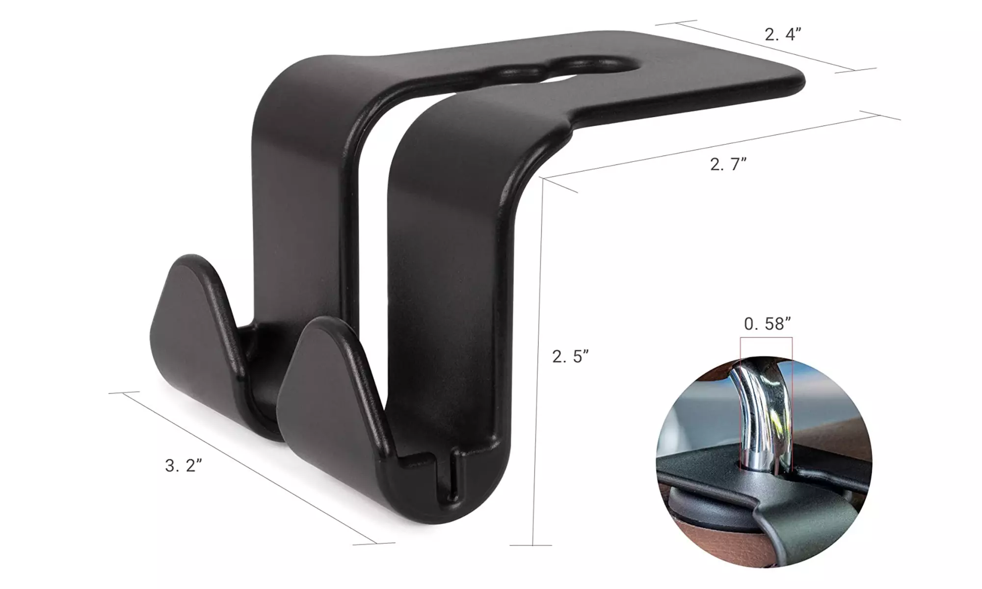 Multifunctional Car Vehicle Back Seat Hook ( Set of 2)