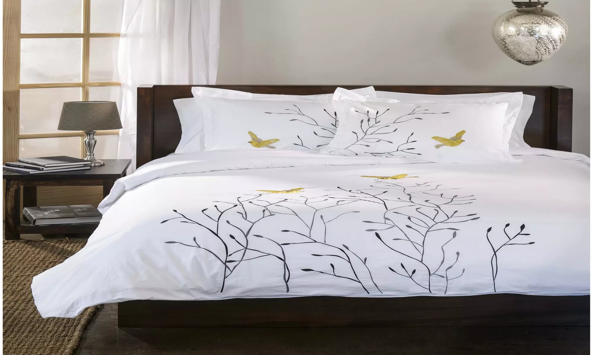 Superior 100% Cotton Breathable Duvet Cover & Pillow Sham 3 Piece Bedding Set