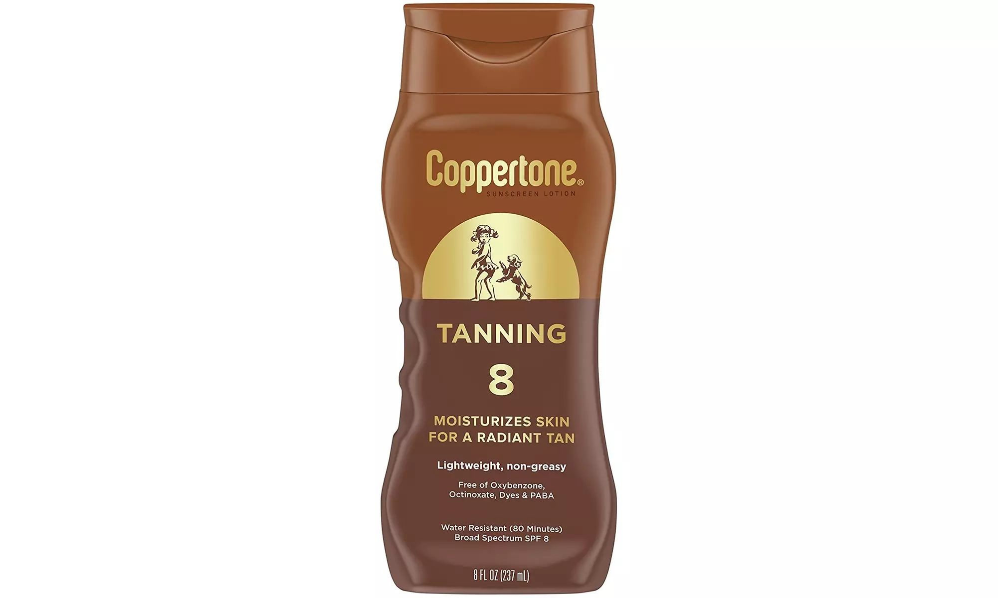 Coppertone Tanning Sunscreen Lotion Broad Spectrum SPF 8 8 Fluid Ounce - Primary Image