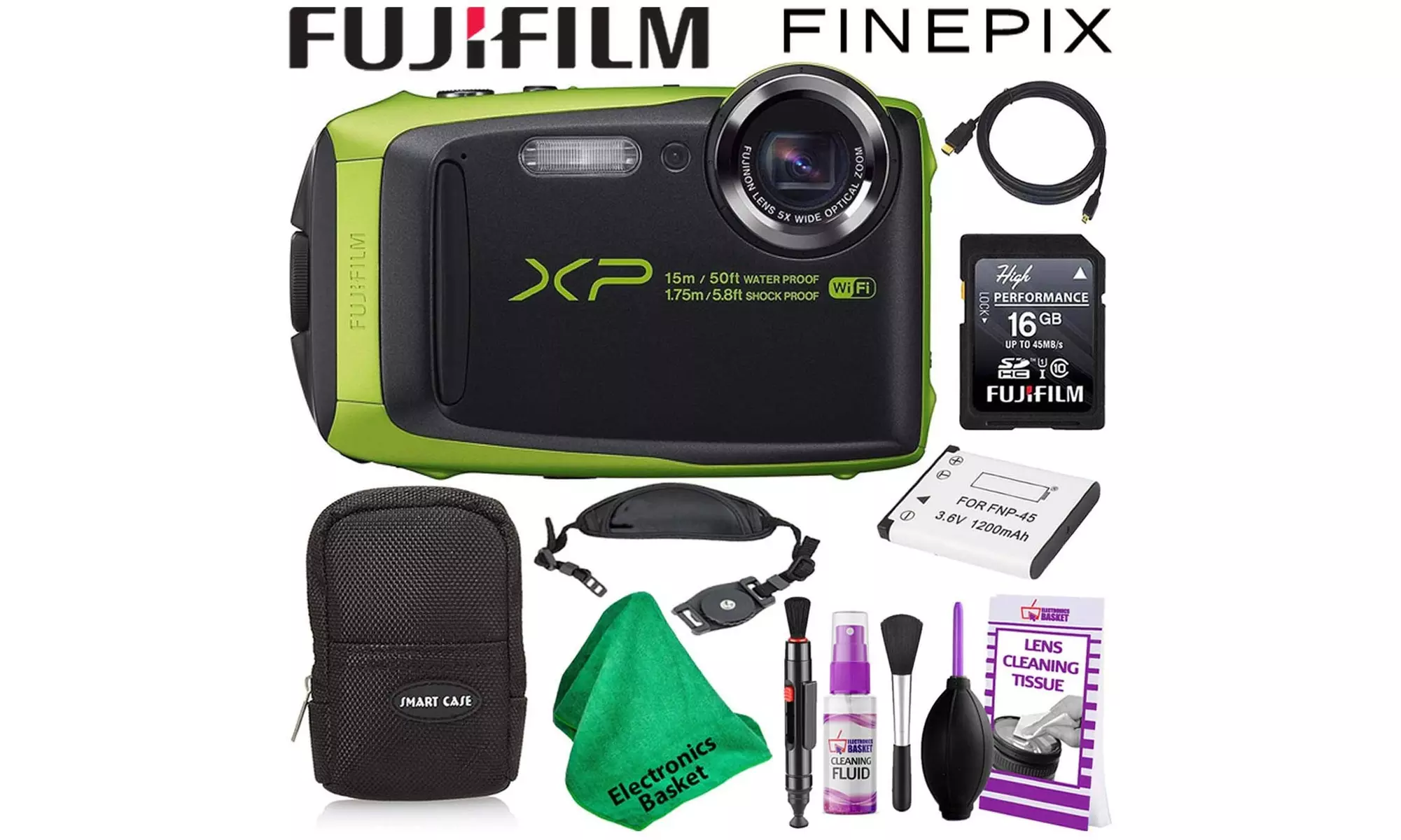 Fujifilm FinePix XP125 Waterproof Digital Camera Lime Budget-Friendly Camera - Primary Image