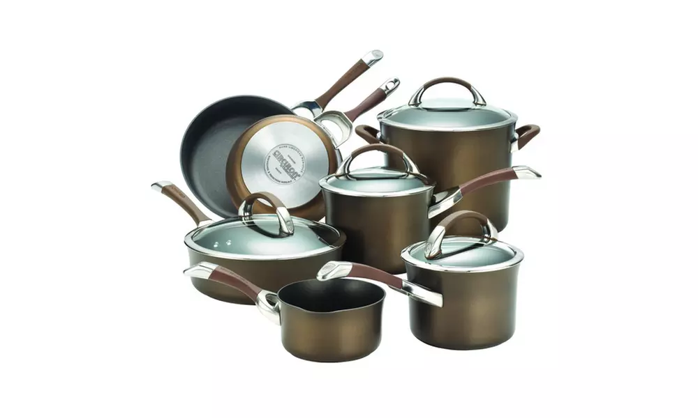 Circulon Symmetry Chocolate Hard-Anodized Nonstick 11-Pc Cookware Set - Primary Image