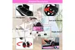 Pet Stroller 4 Wheels Posh Folding Waterproof Portable Travel Cat Dog Stroller - Second Medium