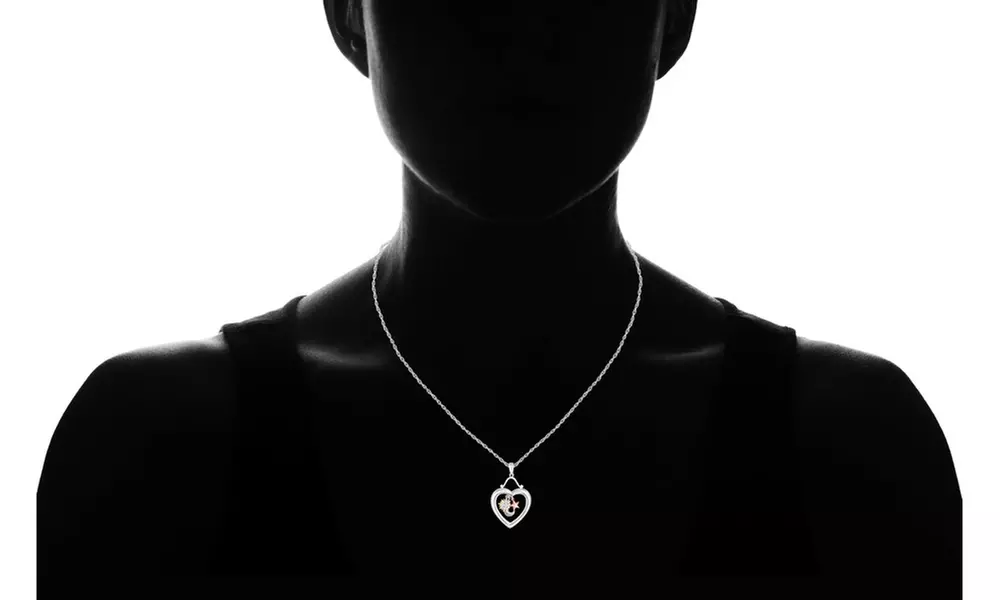 City of Hope Diamond Heart, Sun, Moon, Stars Necklace in Silver - Second Medium