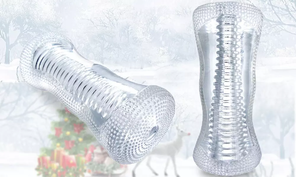 Realistic Texture Sleeve with Smooth Clear Slicone for Christmas Present - Primary Image