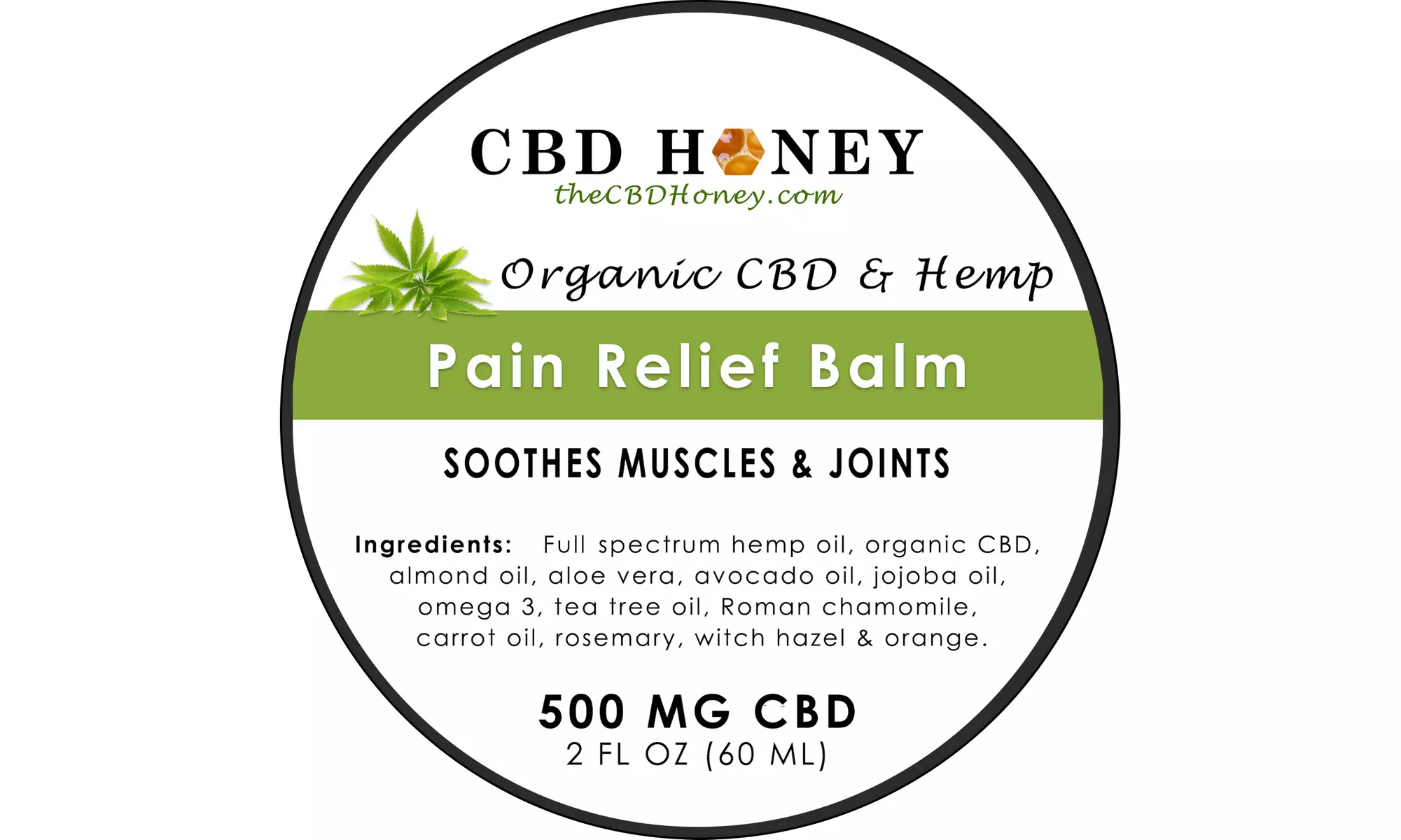 All Natural Advanced Pain Relief Balm Infused with CBD - Second Medium