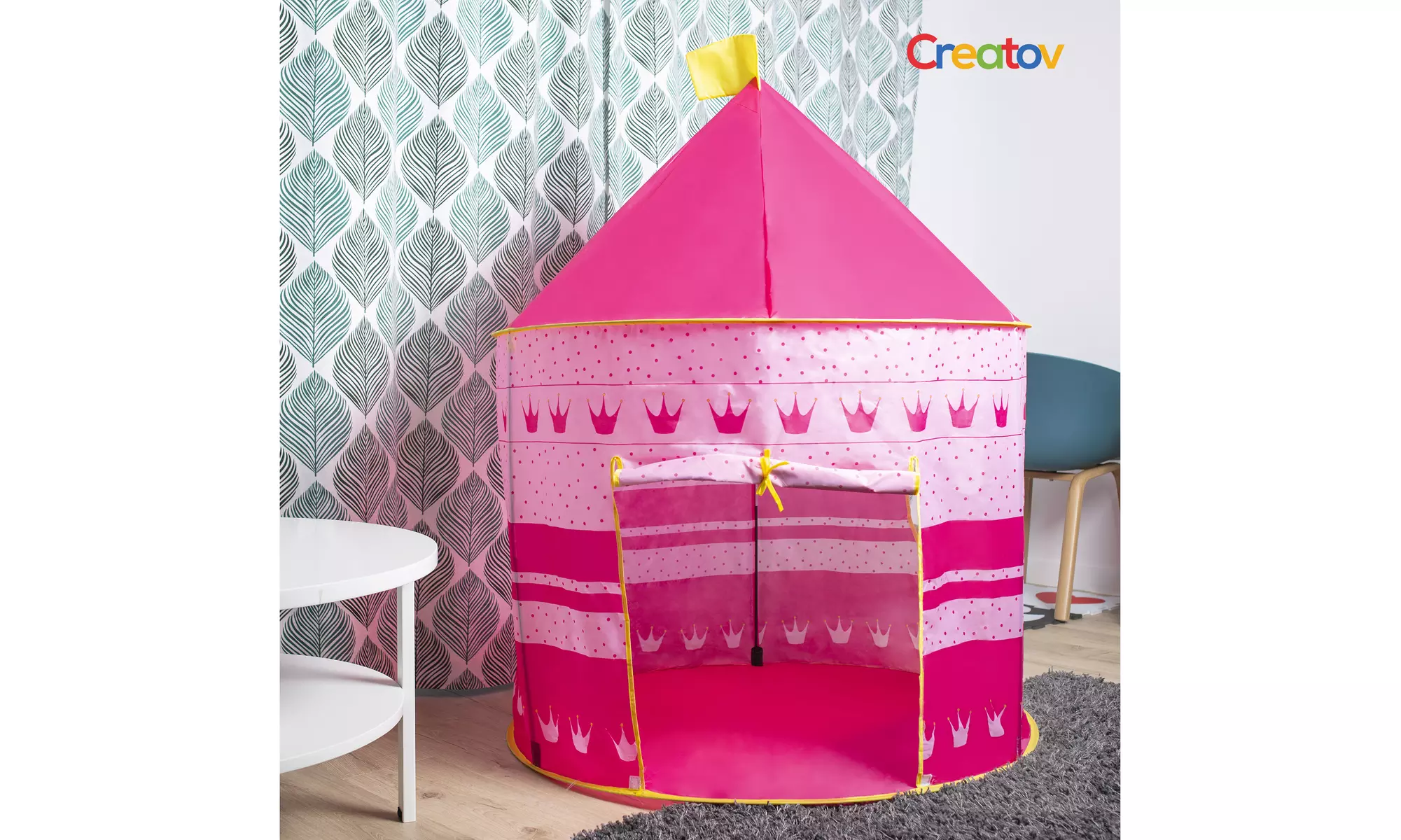Prince & Princess Tent - Blue & Pink, Cubby House, Play House - Primary Image