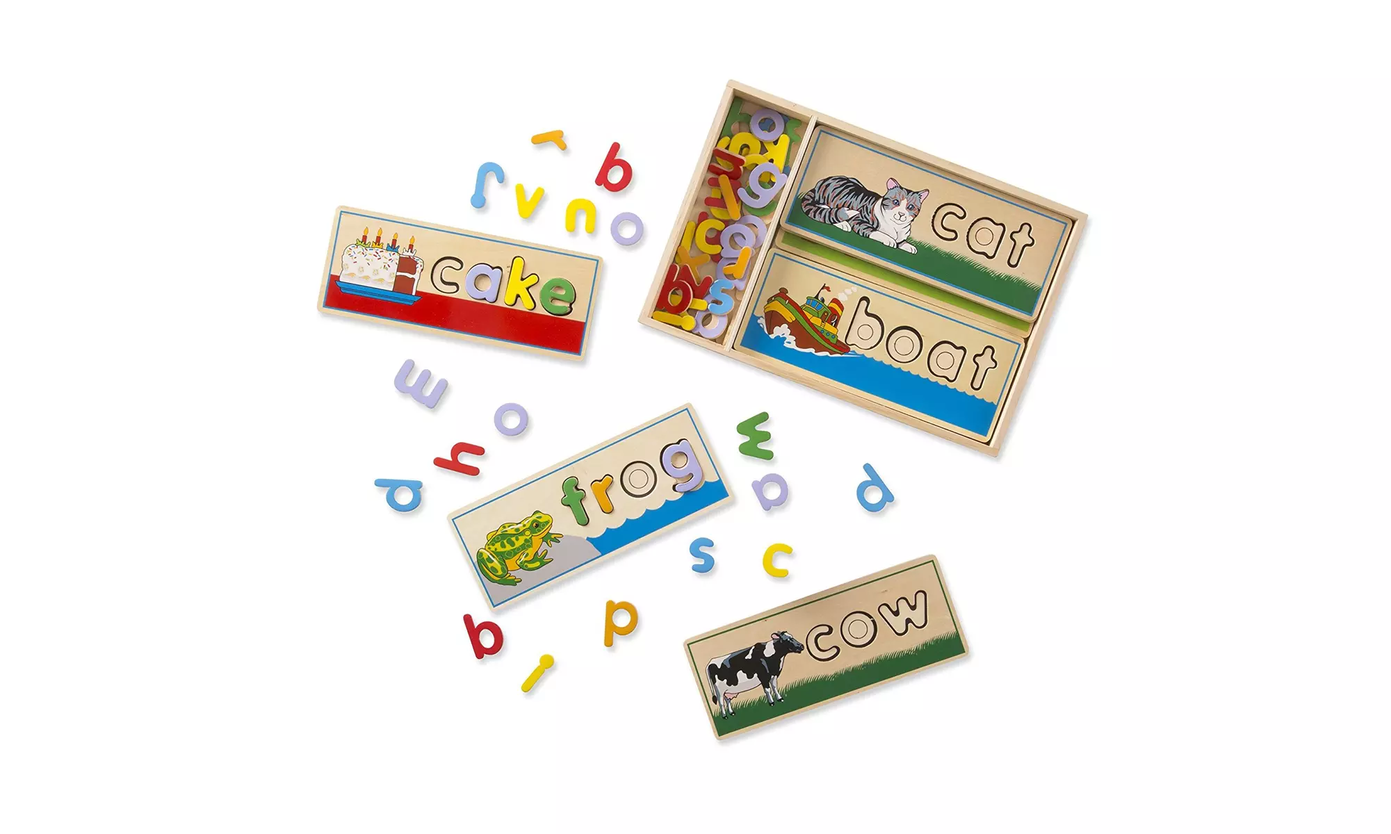 Melissa &  Doug LCI2940 64 Colorful Wooden Letters See and Spell - Primary Image