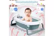 Costway Folding Baby Bathtub Newborn Toddler Collapsible Bath Support w/ Cushion - Second Medium