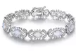 Fire Opal Alternating Butterfly Tennis Bracelet by Peermont - Second Medium