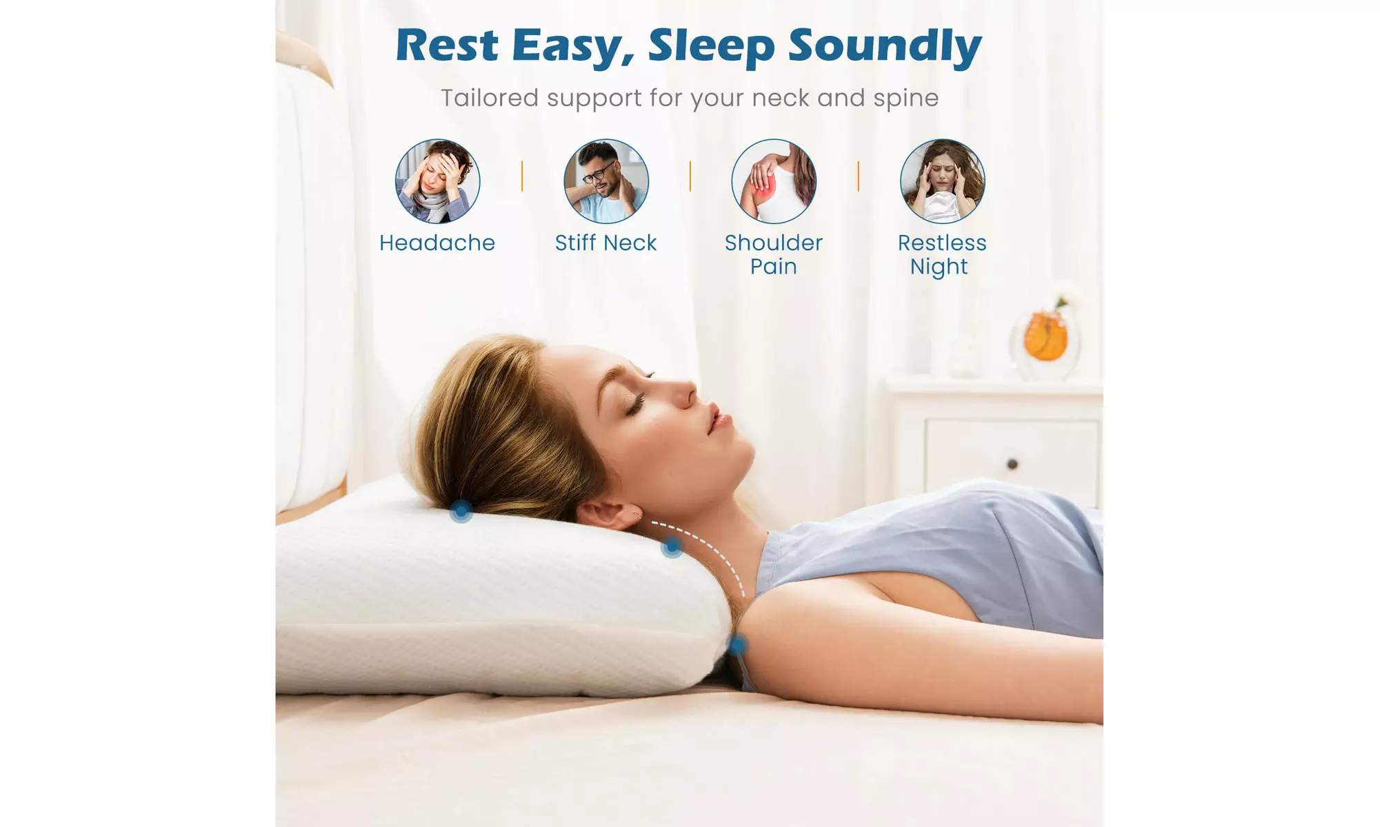 2PCS Gel or Bamboo Charcoal Memory Foam Pillow with Machine-washable Pillowcase