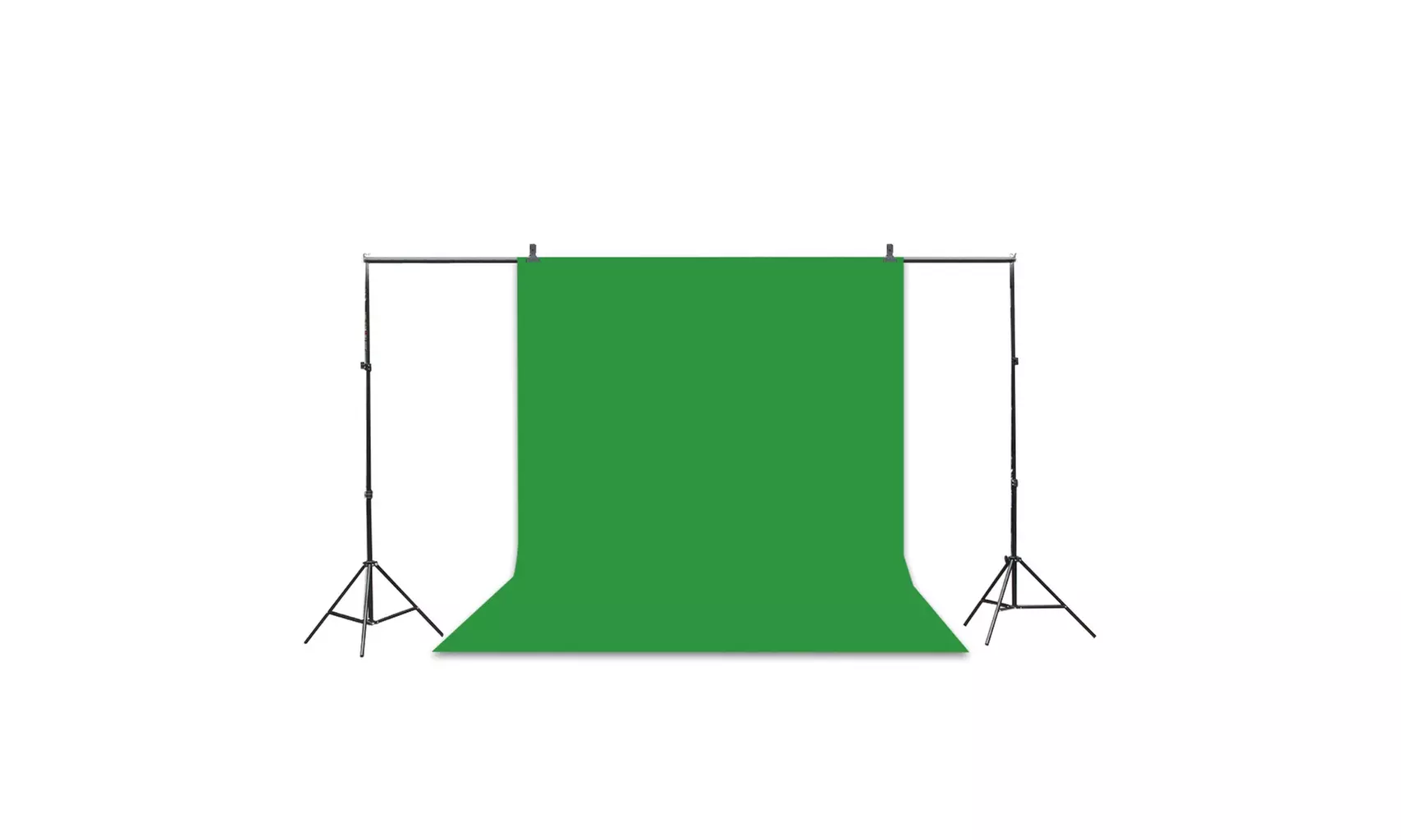 Kshioe Photo Studio 10ft Background Stand Support Kit w/3Fish Mouth Clips - Second Medium