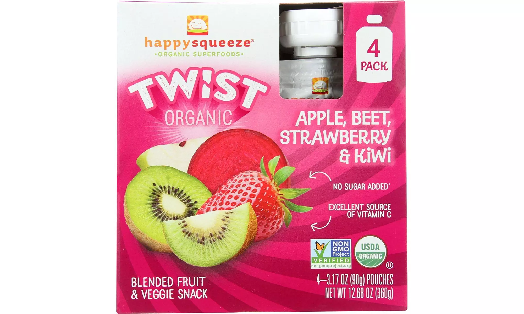 Frontier 229184 Happy Squeeze Apple Beet Strawberry Kiwi - 3.5 oz. - Primary Image