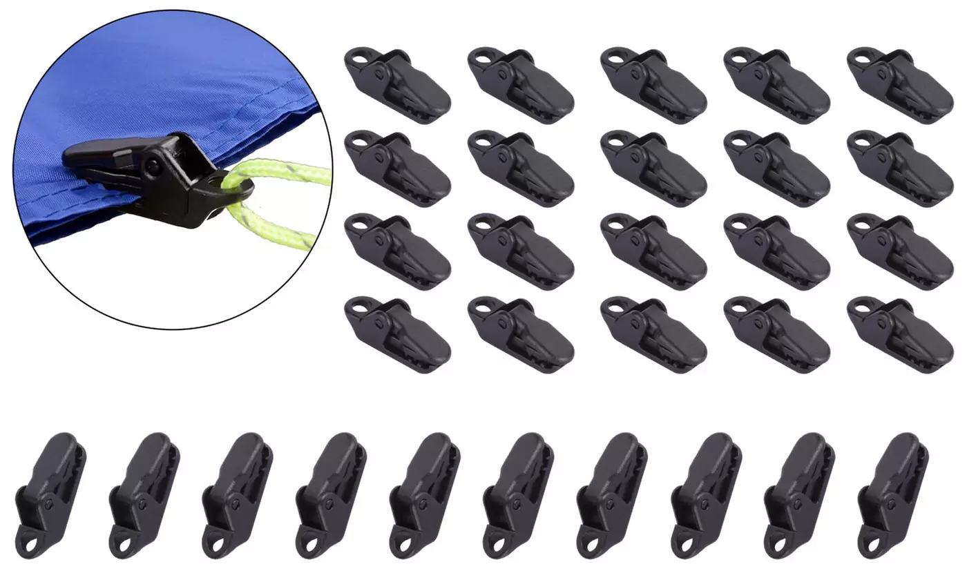 20Pcs Heavy Duty Multi-Purpose Thumb Screw Tarp Clips Tent Fasteners Clips  - Primary Image