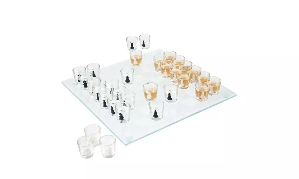 Shot Glass Drinking Game Chess Set - 32 Pieces - Primary Image