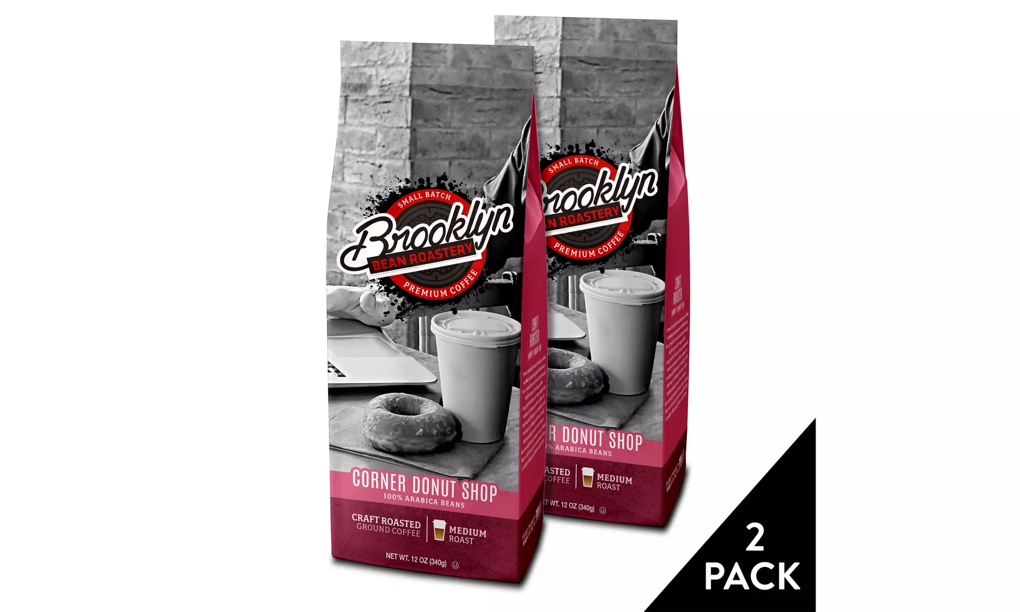 Brooklyn Bean Ground Coffee 12 Ounce Bags - 2 pk or 6 pk