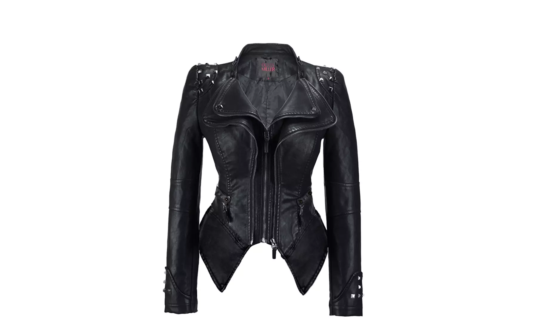 Women's Edgy Leather Moto Biker Jacket