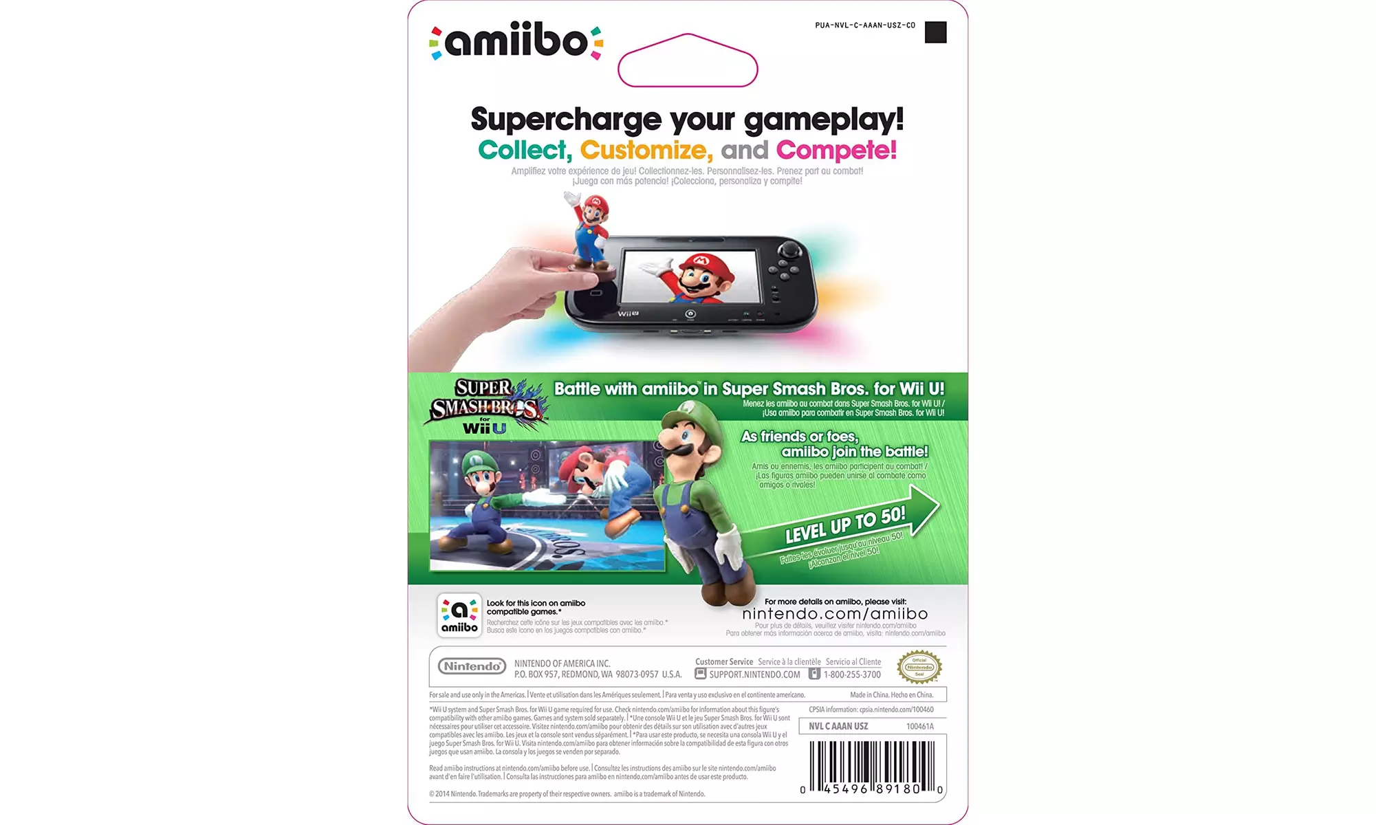 Luigi amiibo- NVLCAAAN Japan Import (Super Smash Bros Series)- New - Second Medium