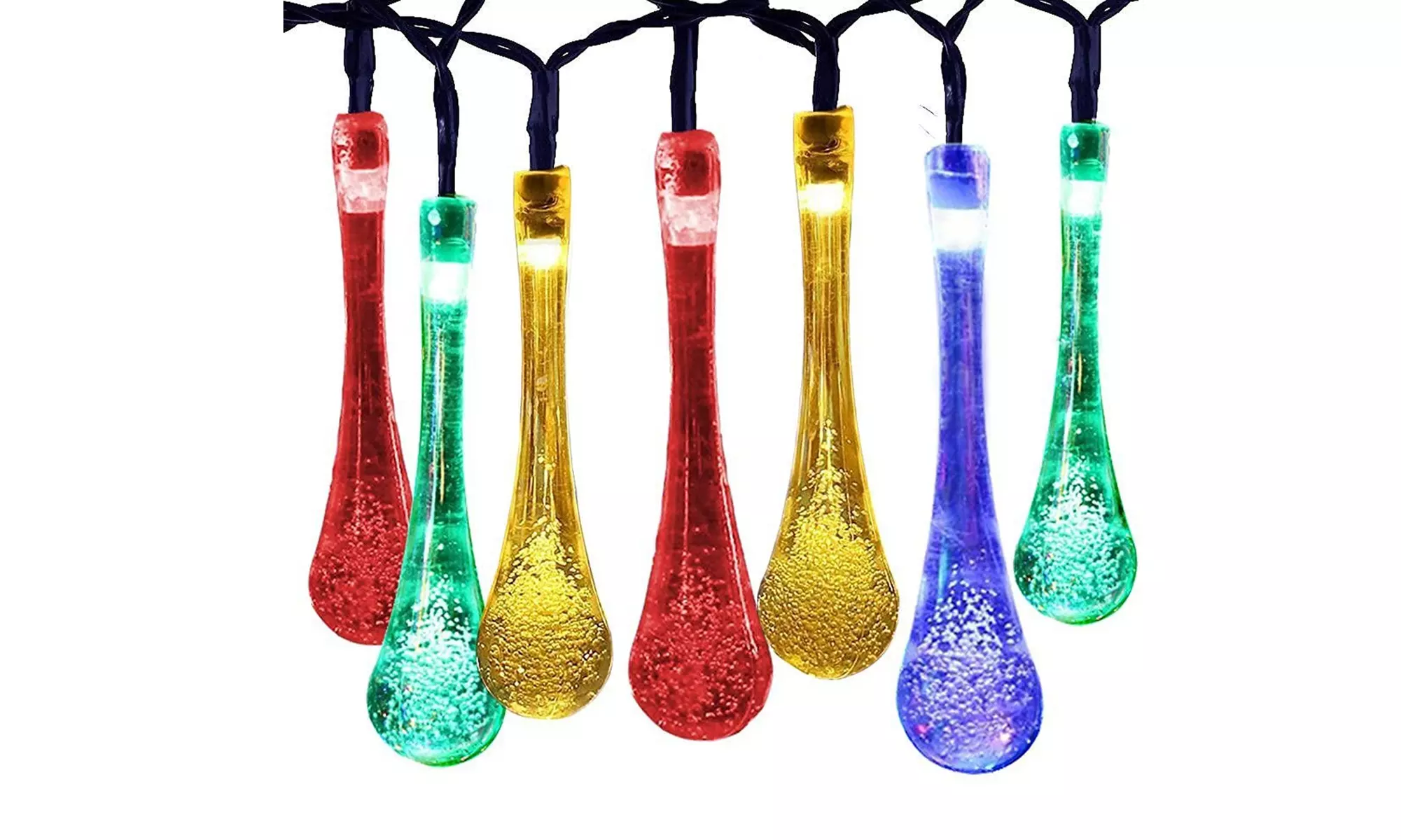 Solar String Lights 30 LED 25.6ft 8 Lighting Modes Waterproof for Party Decor - Second Medium
