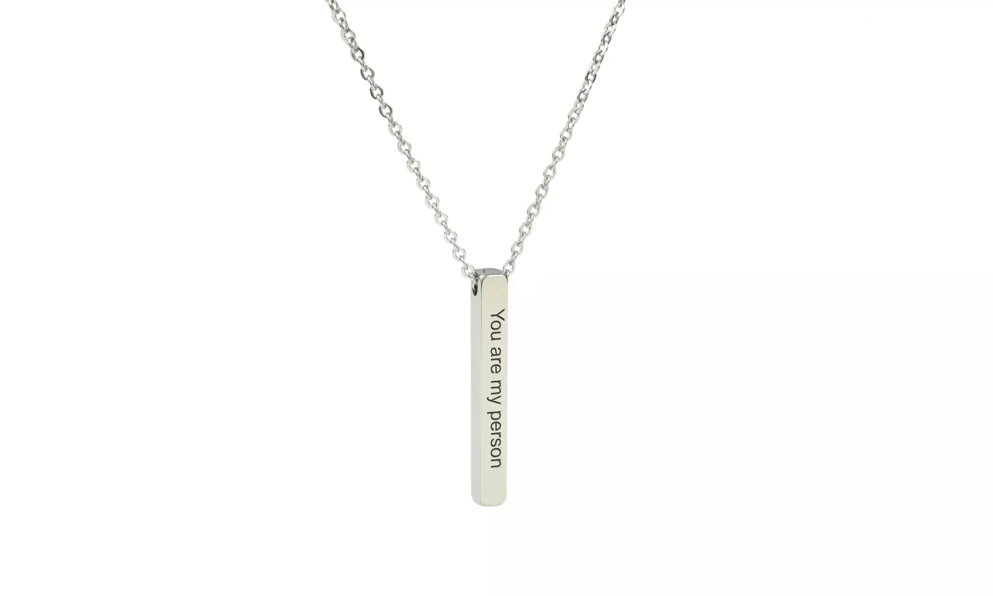 3D VERTICAL BAR INSPIRATIONAL NECKLACE BY PINK BOX - Second Medium