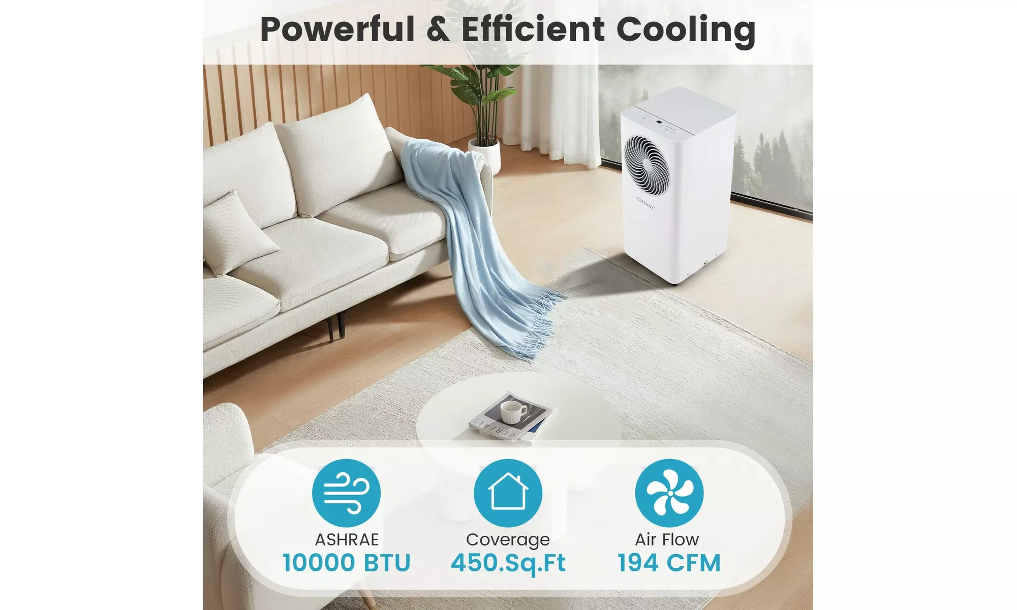 Costway Portable AC Unit with Fan & Dehumidifier