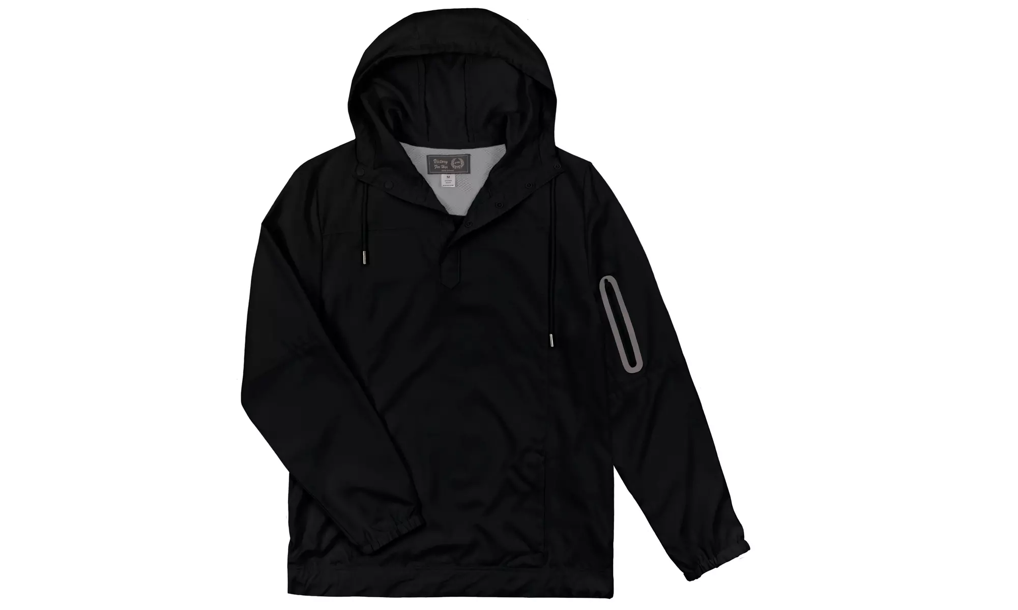 Victory Ladies' Lightweight Woven 1/4 Snap Placket Long Sleeve Pullover Hoodie - Primary Image