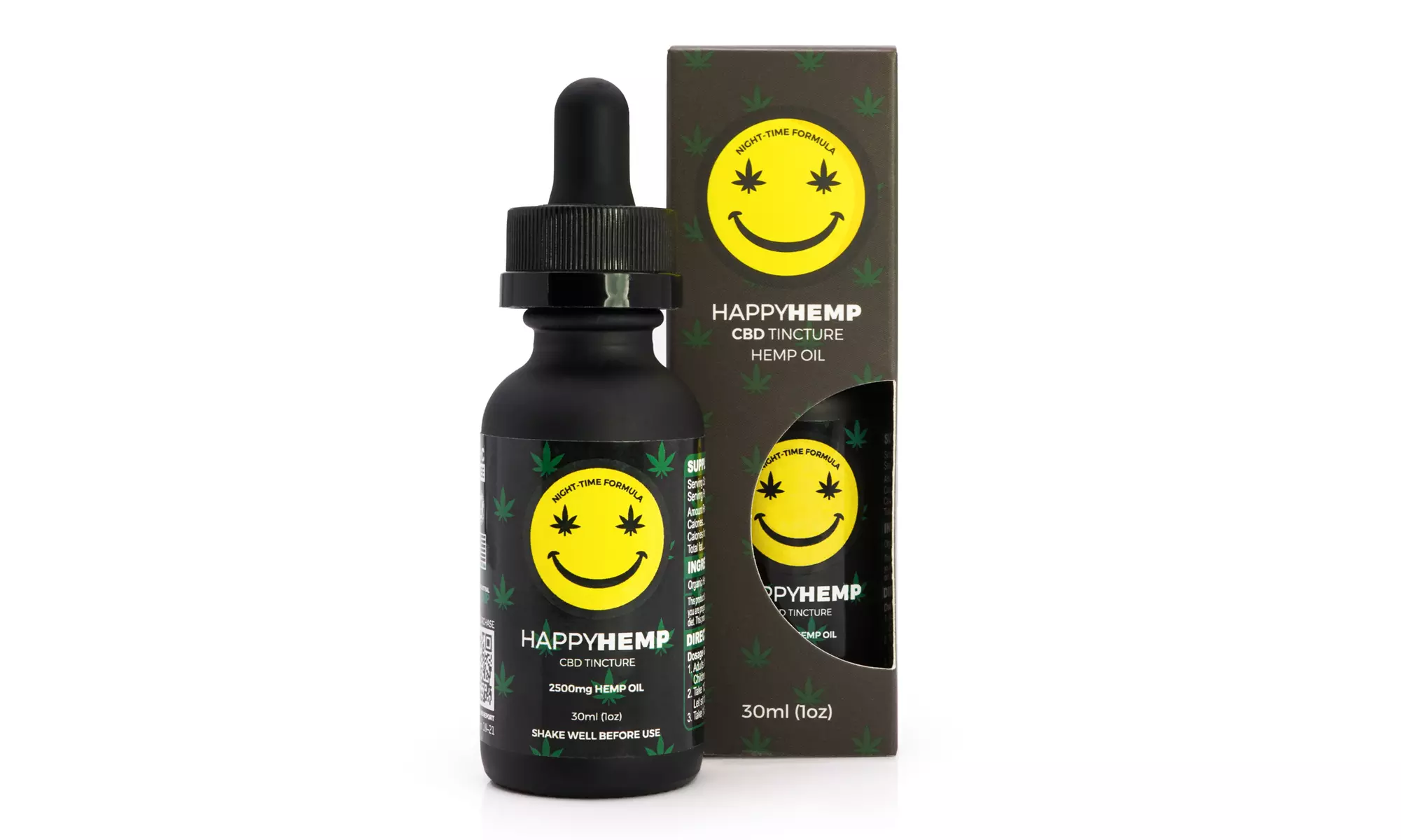 CBD Hemp Oil Tinctures (250mg, 550mg, or 2500mg) from Happy Hemp - Second Medium