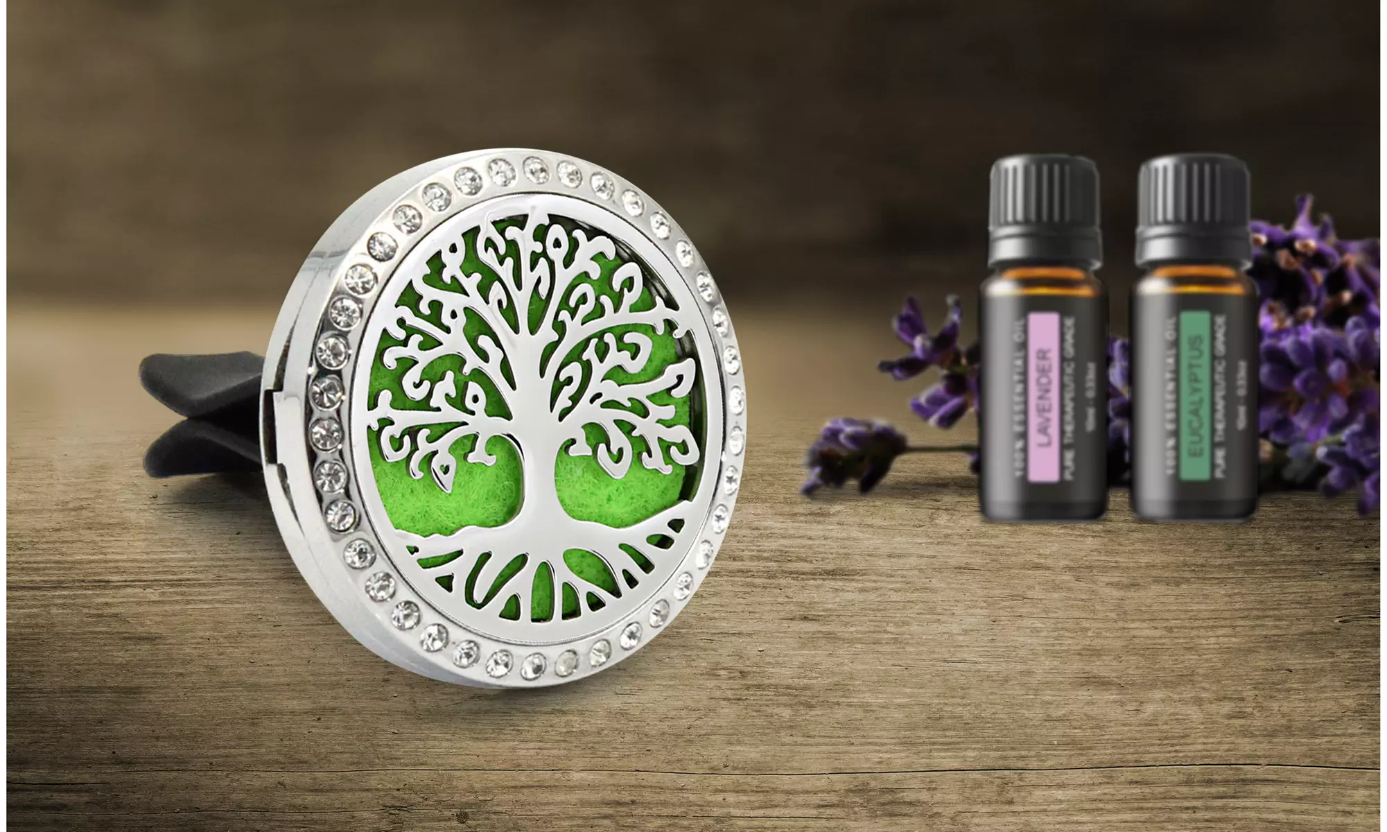 Aromatherapy Essential Oil Car Vent Diffuser with Two Optional Oils - Primary Image