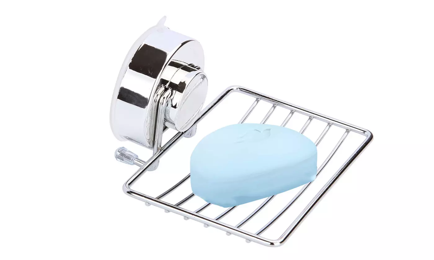 Super Powerful Vacuum Suction Cup Shower Soap Saver Sponge Holder Dish - Primary Image