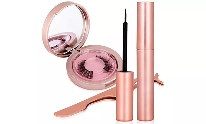 Magnetic Eyeliner & Magnetic Eyelash Set No Glue Reusable Silk False Lashes New - Primary Image