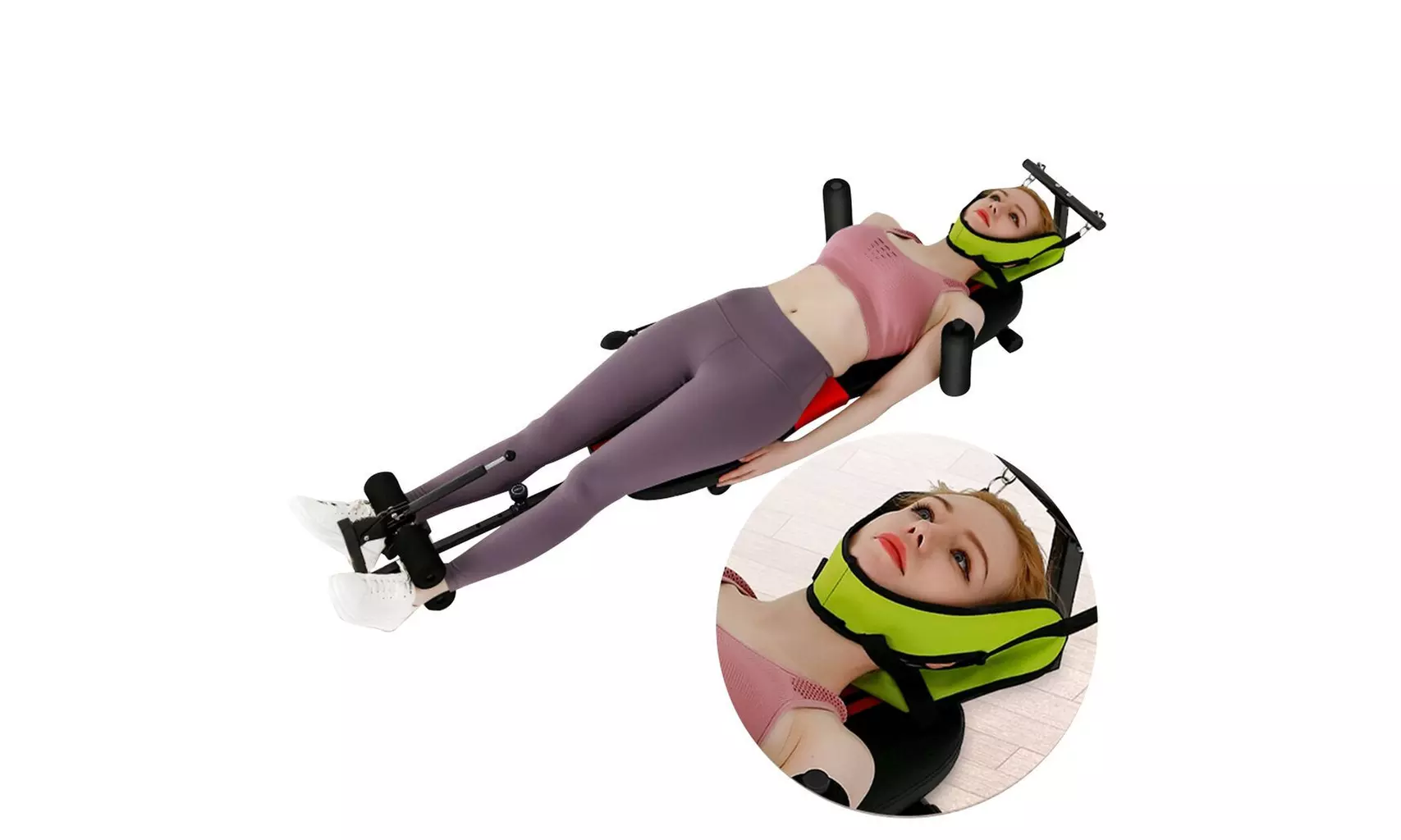 Traction Bed Back Stretch Bench Spine Traction Lumbar Cervical Massage - Primary Image