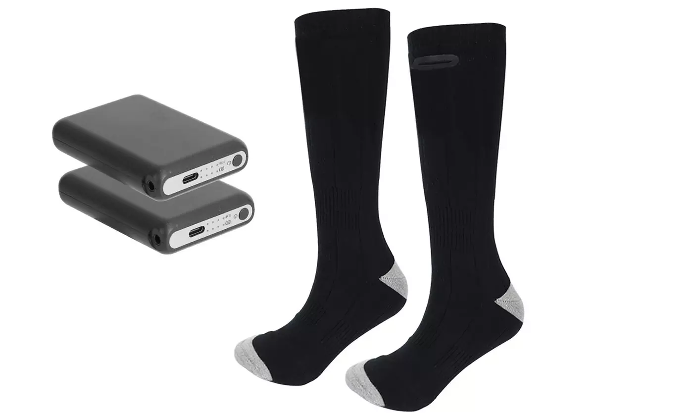 iMounTEK Thermal Battery-Powered Electric Heated Socks - Power Supply INCLUDED