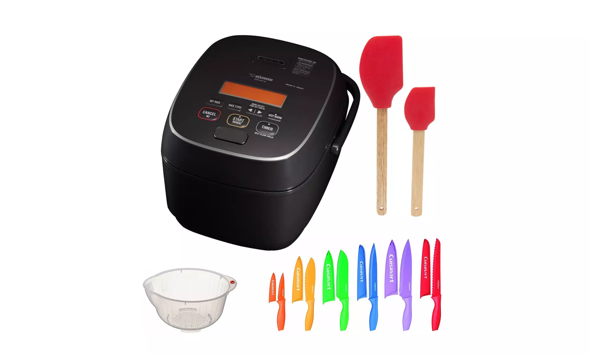 Zojirushi NW-JEC18BA Pressure Induction Heating Rice Cooker with Accessory - Primary Image
