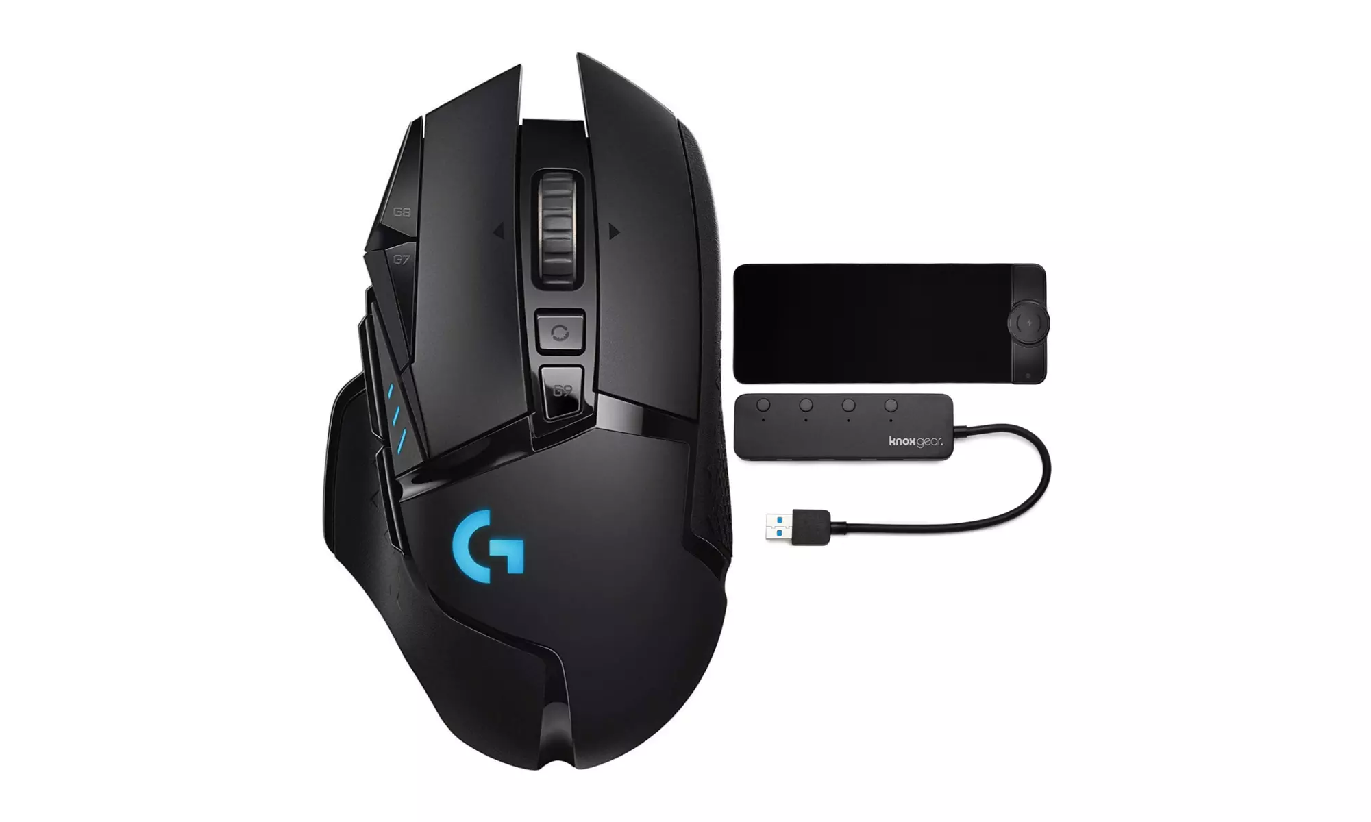 Logitech G502 Lightspeed Wireless Gaming Mouse Bundle with Mouse Pad and USB Hub - Primary Image